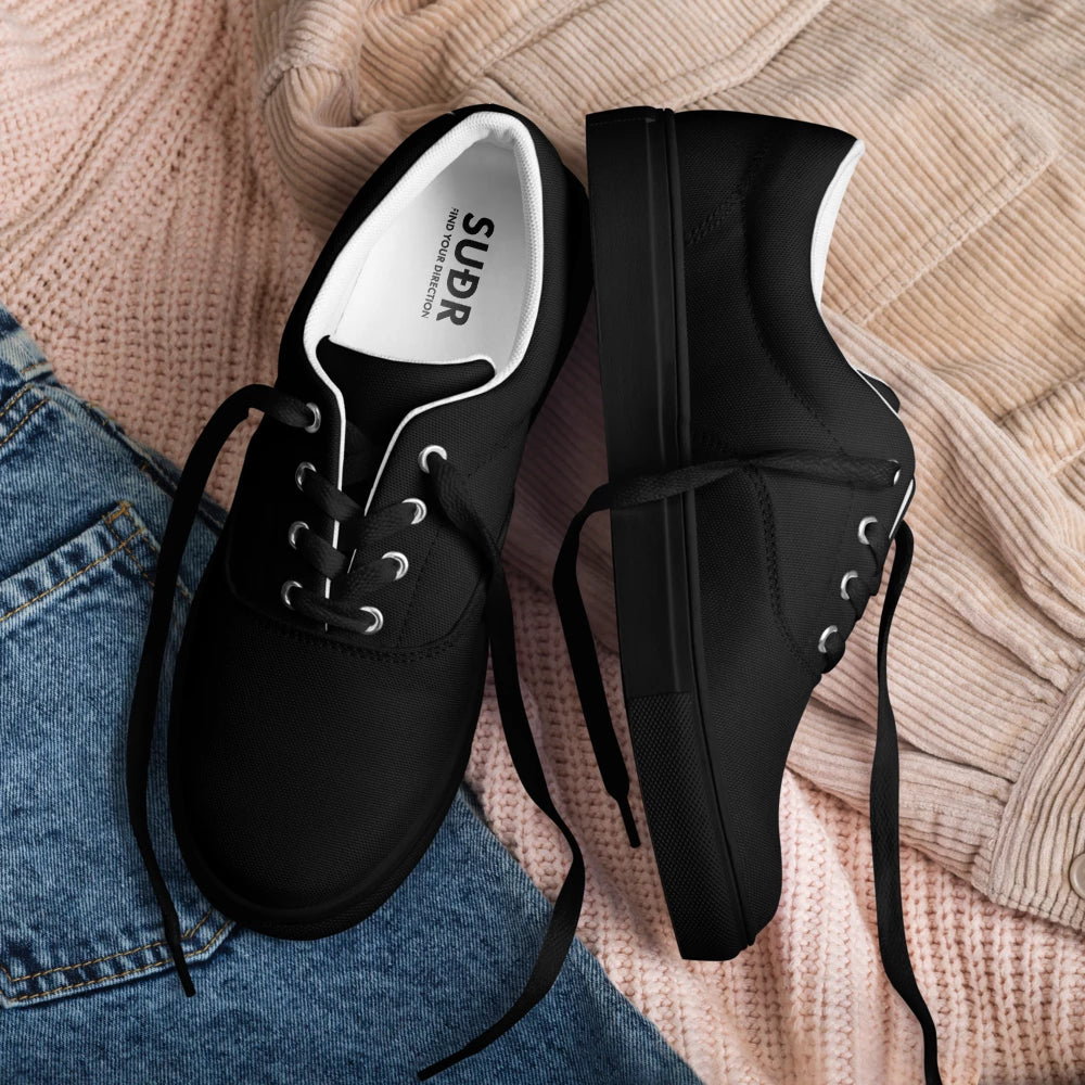 Men's Lace-Up Canvas Shoes SUÐR Clothing