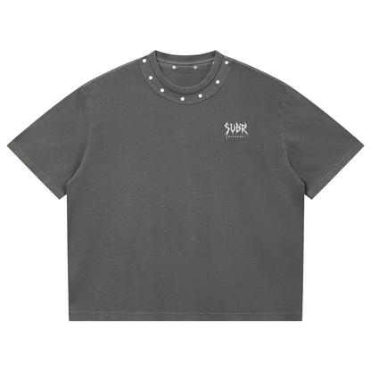 BLACKOUT washed boxy studded T-Shirt – Ansicht 5