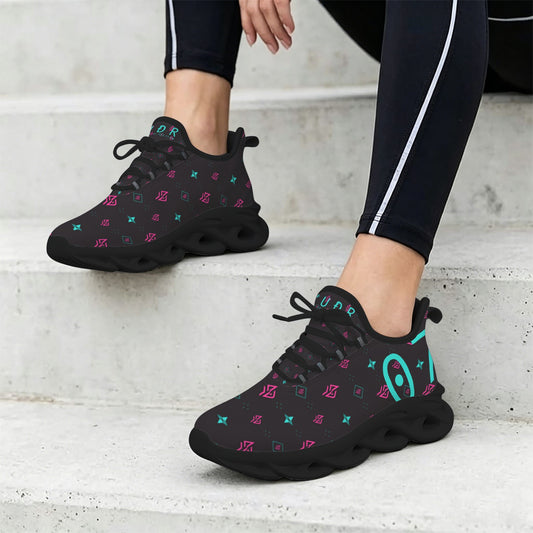 SUÐR Signature 07 Sneaker Damen – Schwarz/Pink-Türkis