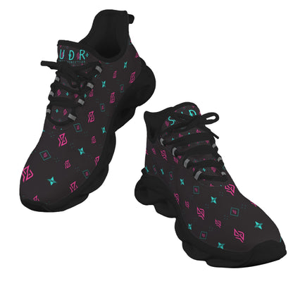 SUÐR Signature 07 Sneaker Herren – Schwarz/Pink-Türkis