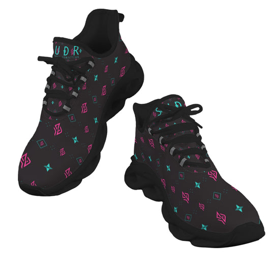 SUÐR Signature 07 Sneaker Herren – Schwarz/Pink-Türkis