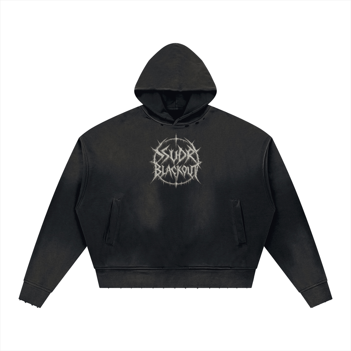 BLACKOUT sunfade distressed boxy Hoodie – Ansicht 3
