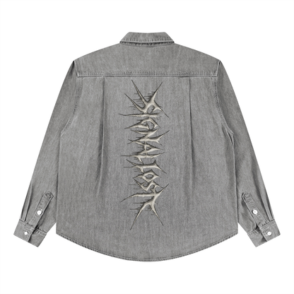 BLACKOUT vintage wash denim Shirt – Ansicht 8
