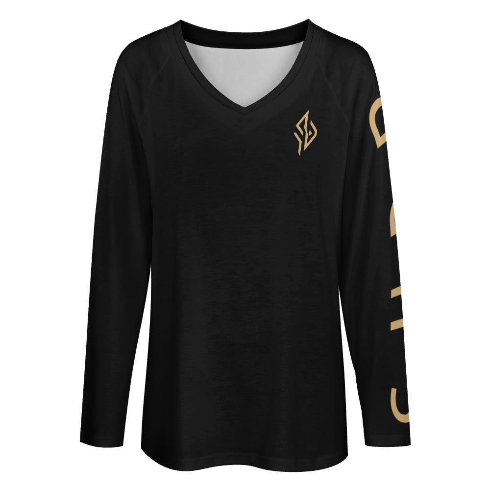 SUÐR FIND Longsleeve Loose Damen – Schwarz