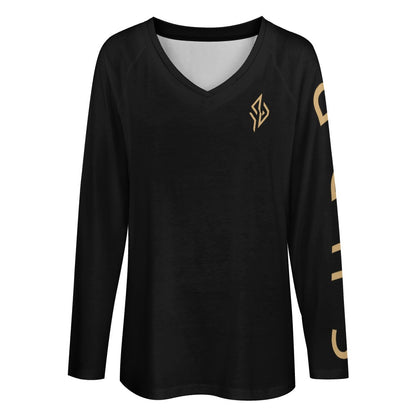 SUÐR FIND Longsleeve Loose Damen – Schwarz