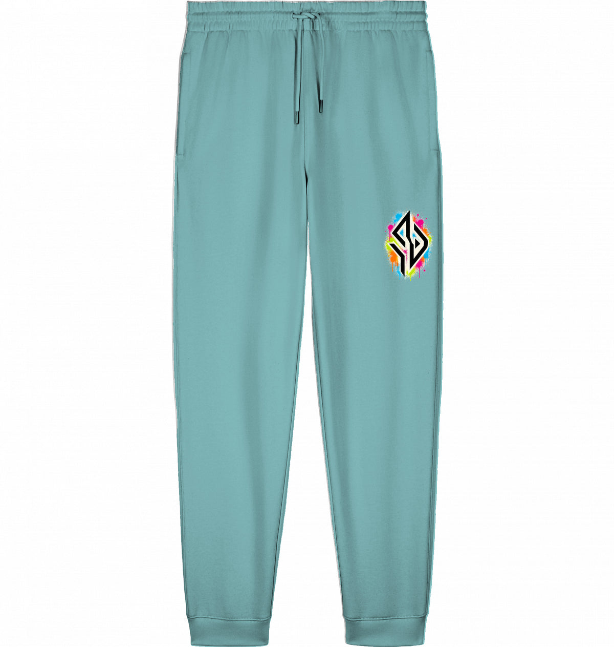 SUÐR Kids Jogger in Teal Monstera