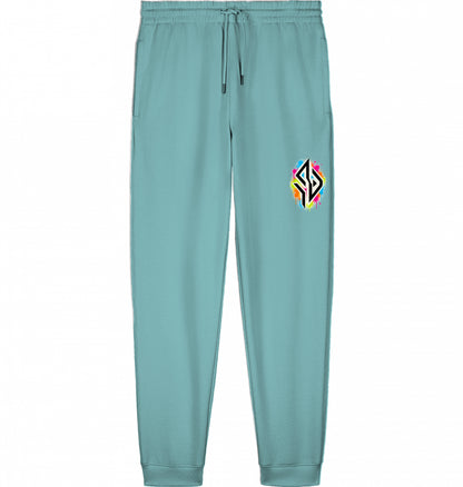 SUÐR Kids Jogger in Teal Monstera