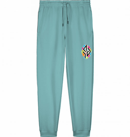 SUÐR Kids Jogger in Teal Monstera