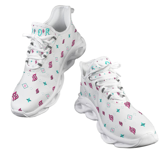SUÐR Signature 07 Sneaker Herren – Weiß/Pink-Türkis