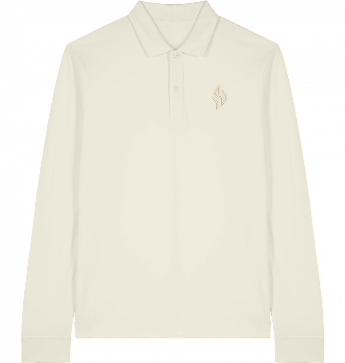 SUÐR Signature Longsleeve Polo in Natural Raw