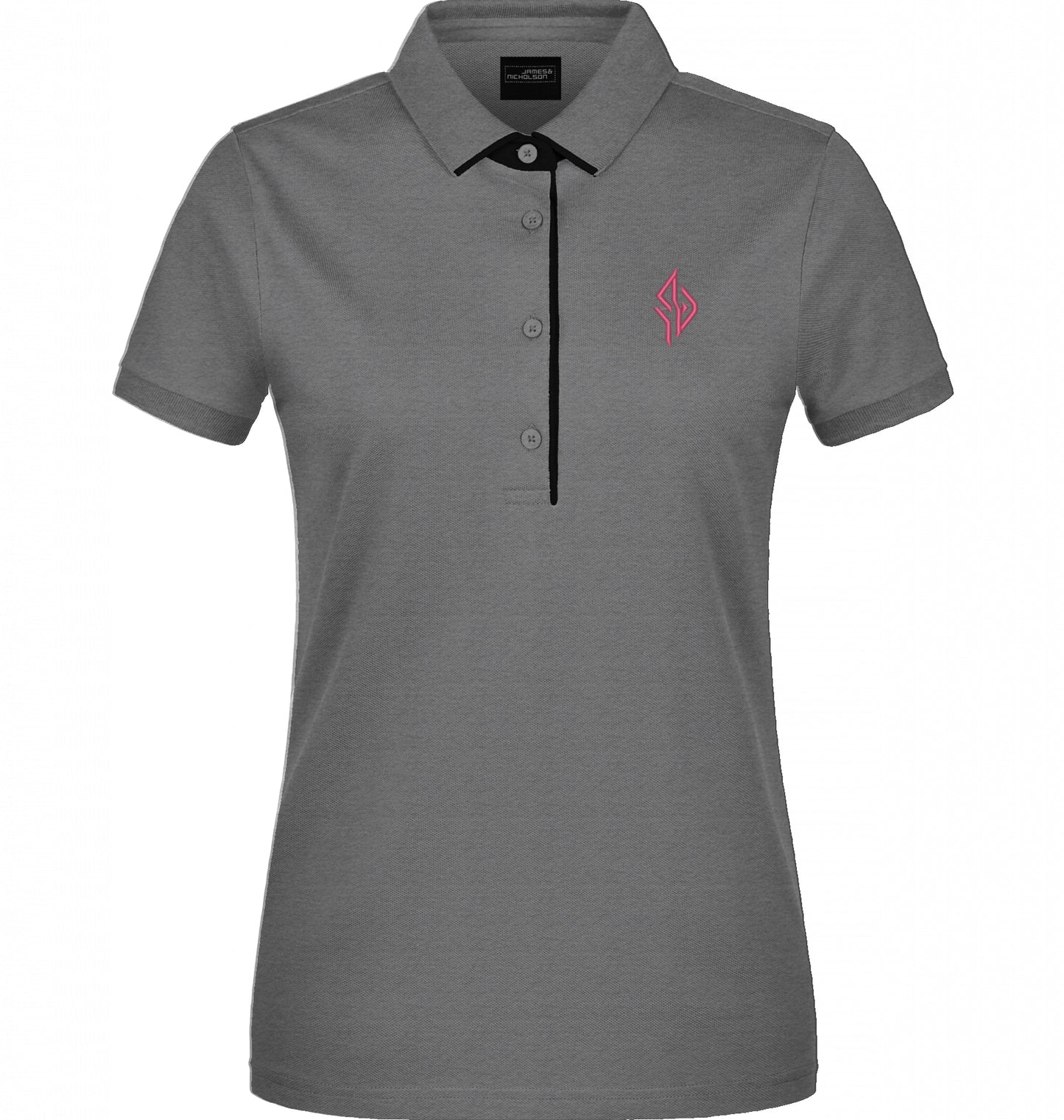 SUÐR Signature Polo Damen in Graphite (Solid) / White