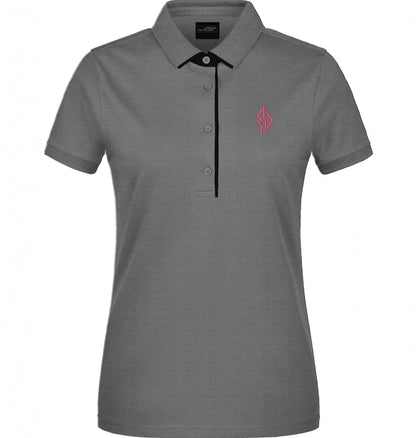 SUÐR Signature Polo Damen in Graphite (Solid) / White