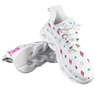 SUÐR Signature 07 Sneaker Herren – Weiß/Pink-Türkis