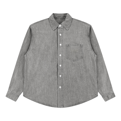 BLACKOUT vintage wash denim Shirt – Ansicht 7
