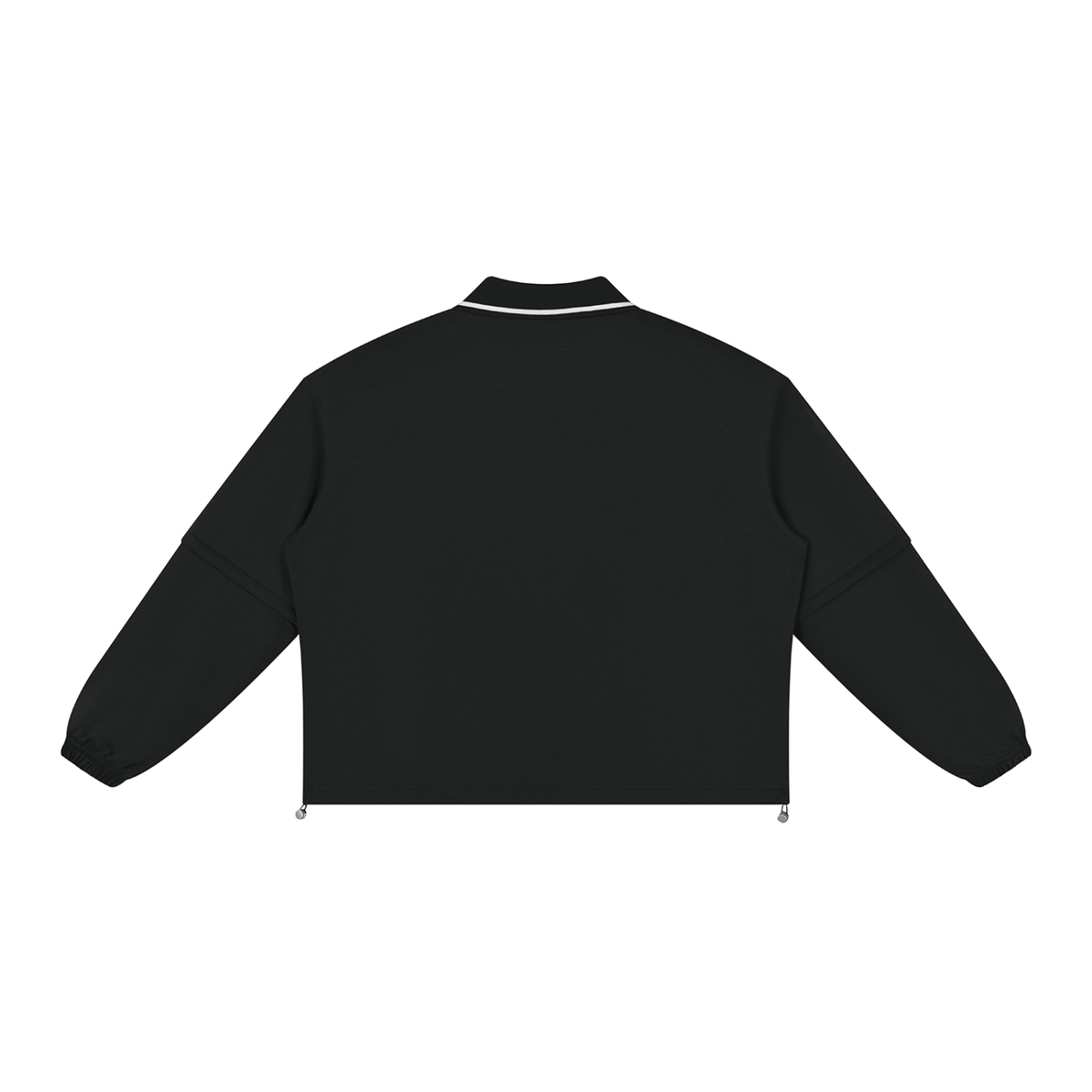 SUÐR Collar Sweatshirt – Sweatshirt in Black, Rückseite ohne Druck