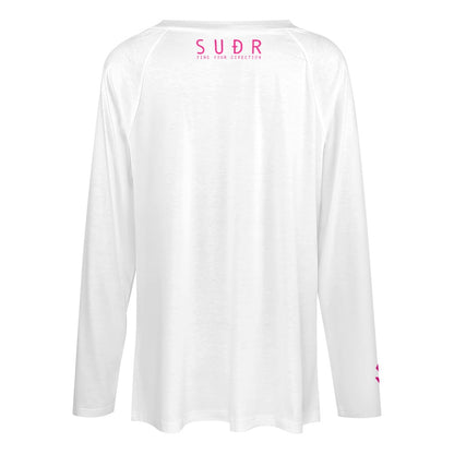 SUÐR FIND Longsleeve Loose Damen – Weiß