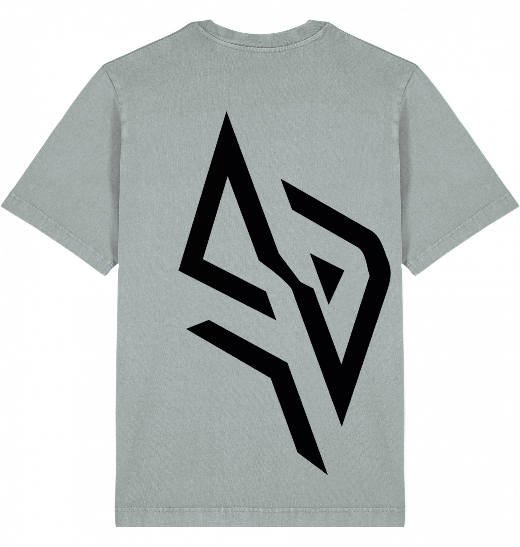 SUÐR FIND Vintage Tee in G. Dyed Misty Grey – Rückansicht