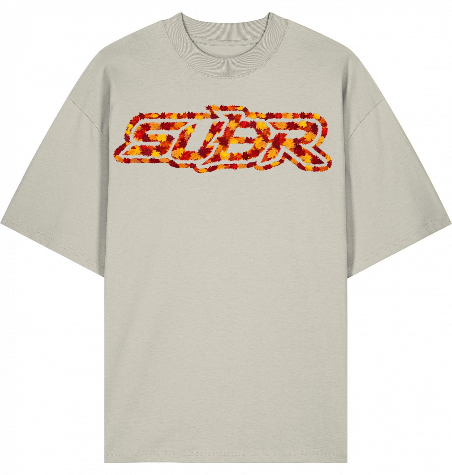VESTR 07 Laub – Oversized Tee mit Print aus Herbstlaub von SUÐR