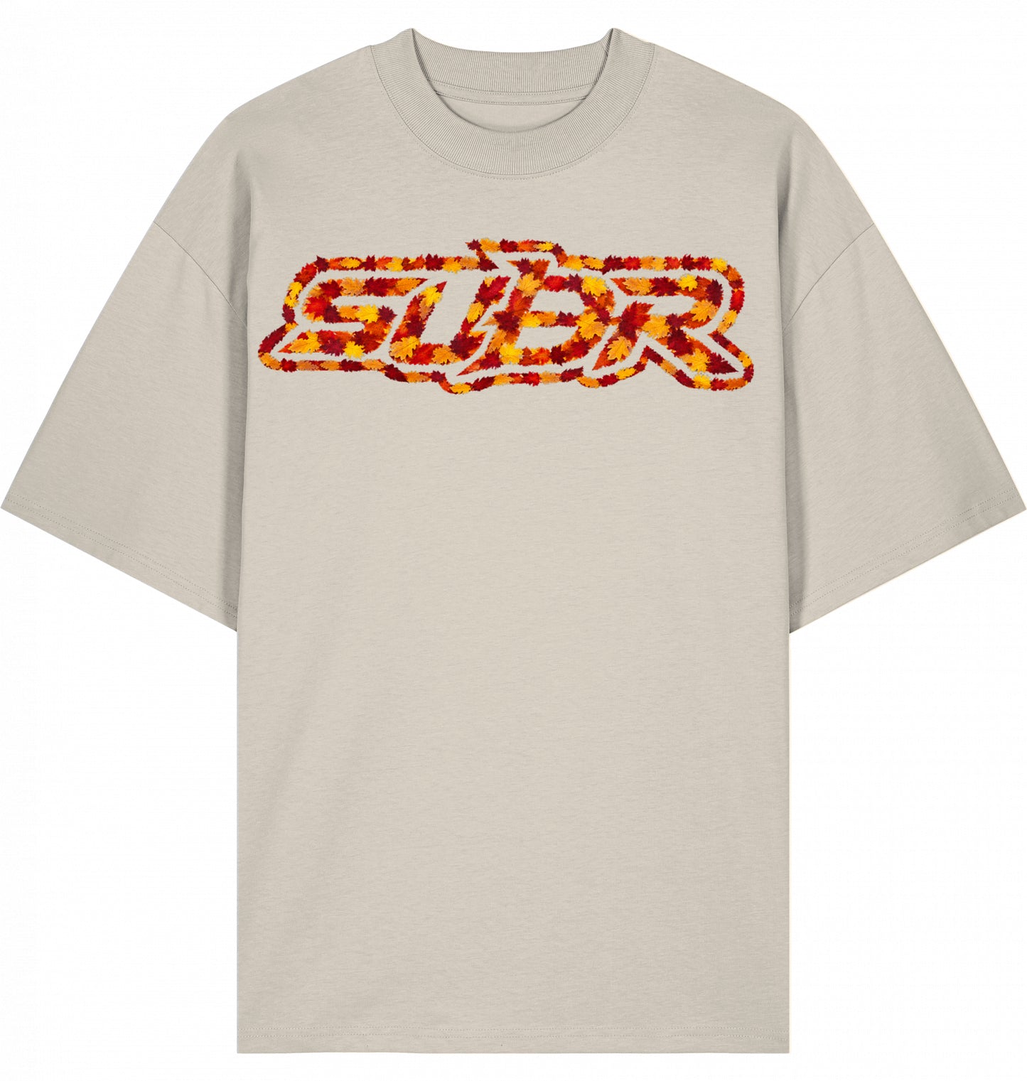 VESTR 07 Laub – Oversized Tee mit Print aus Herbstlaub von SUÐR