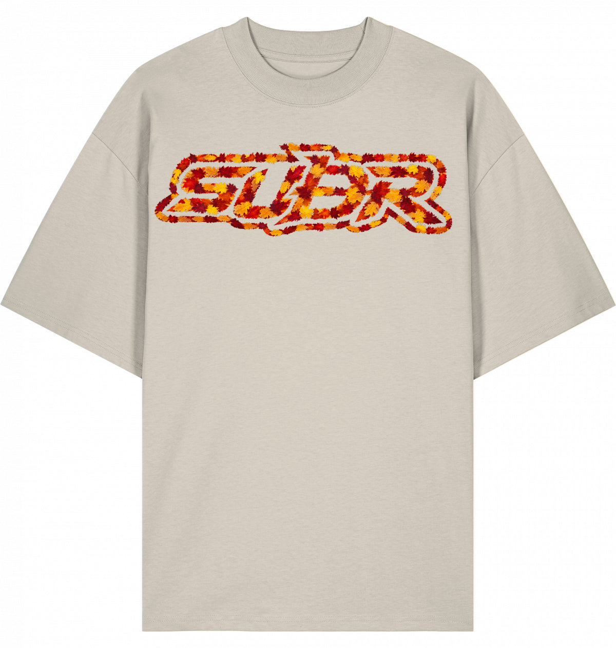 VESTR 07 Laub – Oversized Tee mit Print aus Herbstlaub von SUÐR