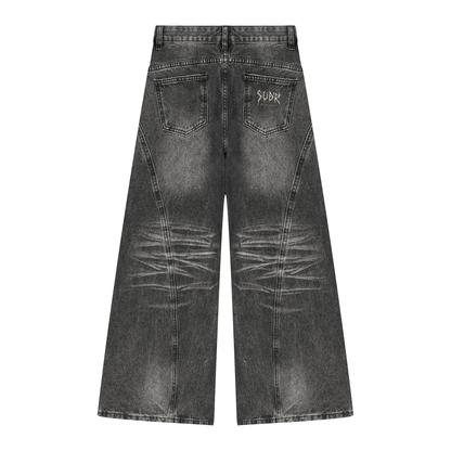 BLACKOUT women's vintage wash wide leg denim Jeans – Ansicht 4