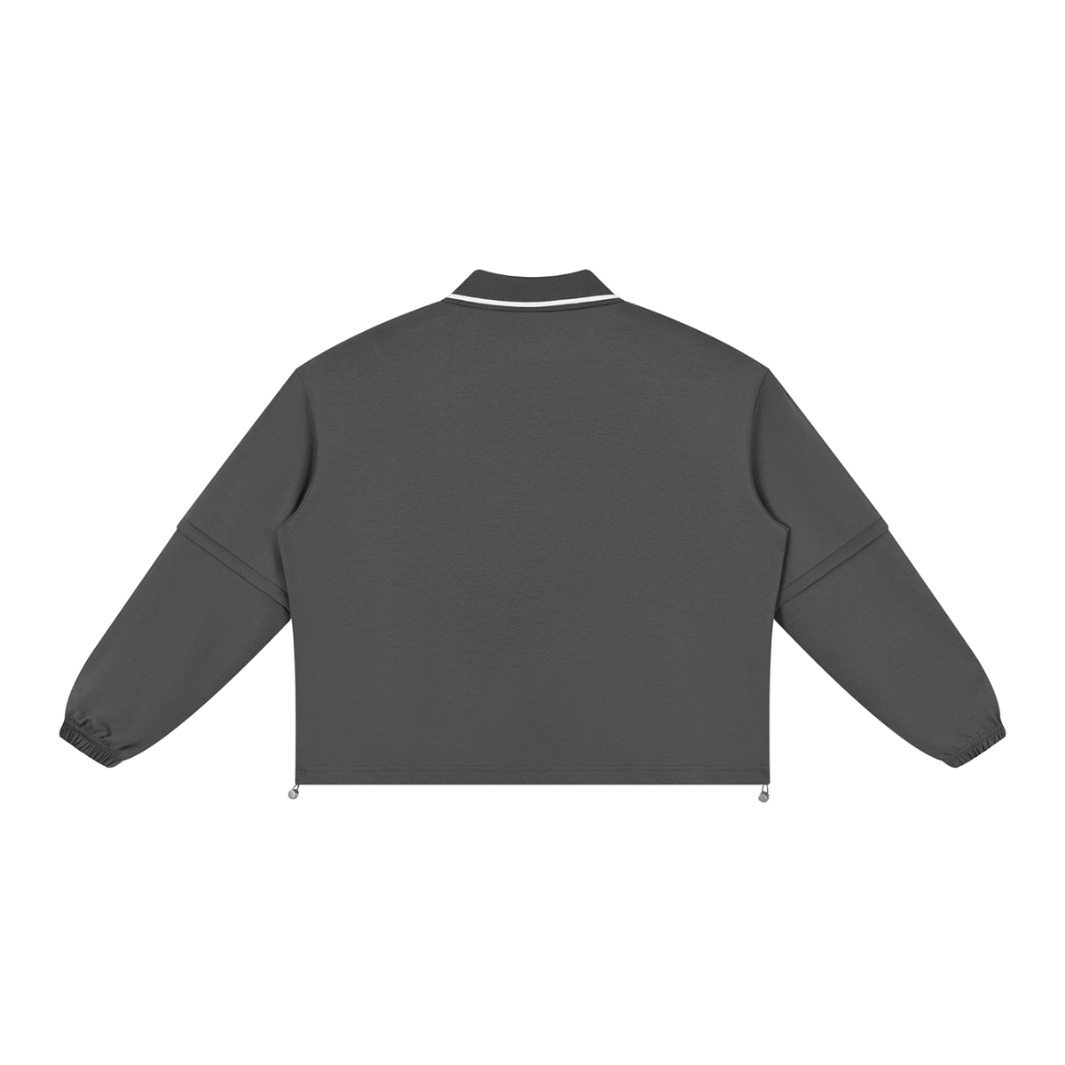 SUÐR Collar Sweatshirt – Sweatshirt in Dark Gray, Rückseite ohne Druck