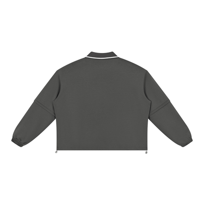 SUÐR Collar Sweatshirt – Sweatshirt in Dark Gray, Rückseite ohne Druck