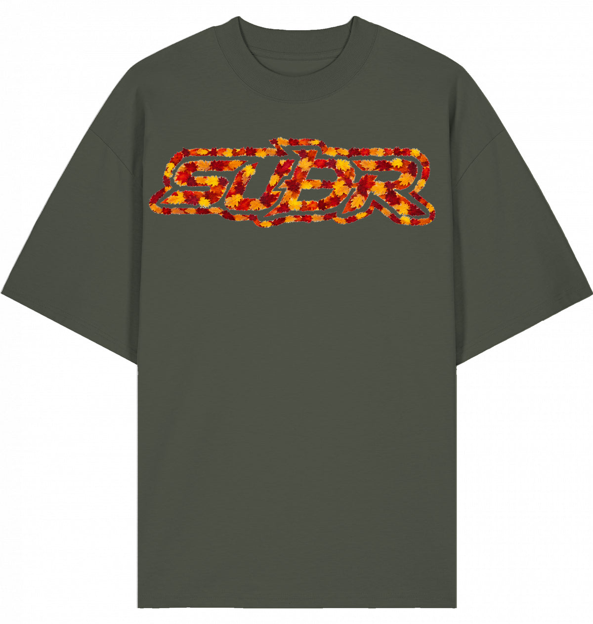 VESTR 07 Laub – Oversized Tee mit Print aus Herbstlaub von SUÐR
