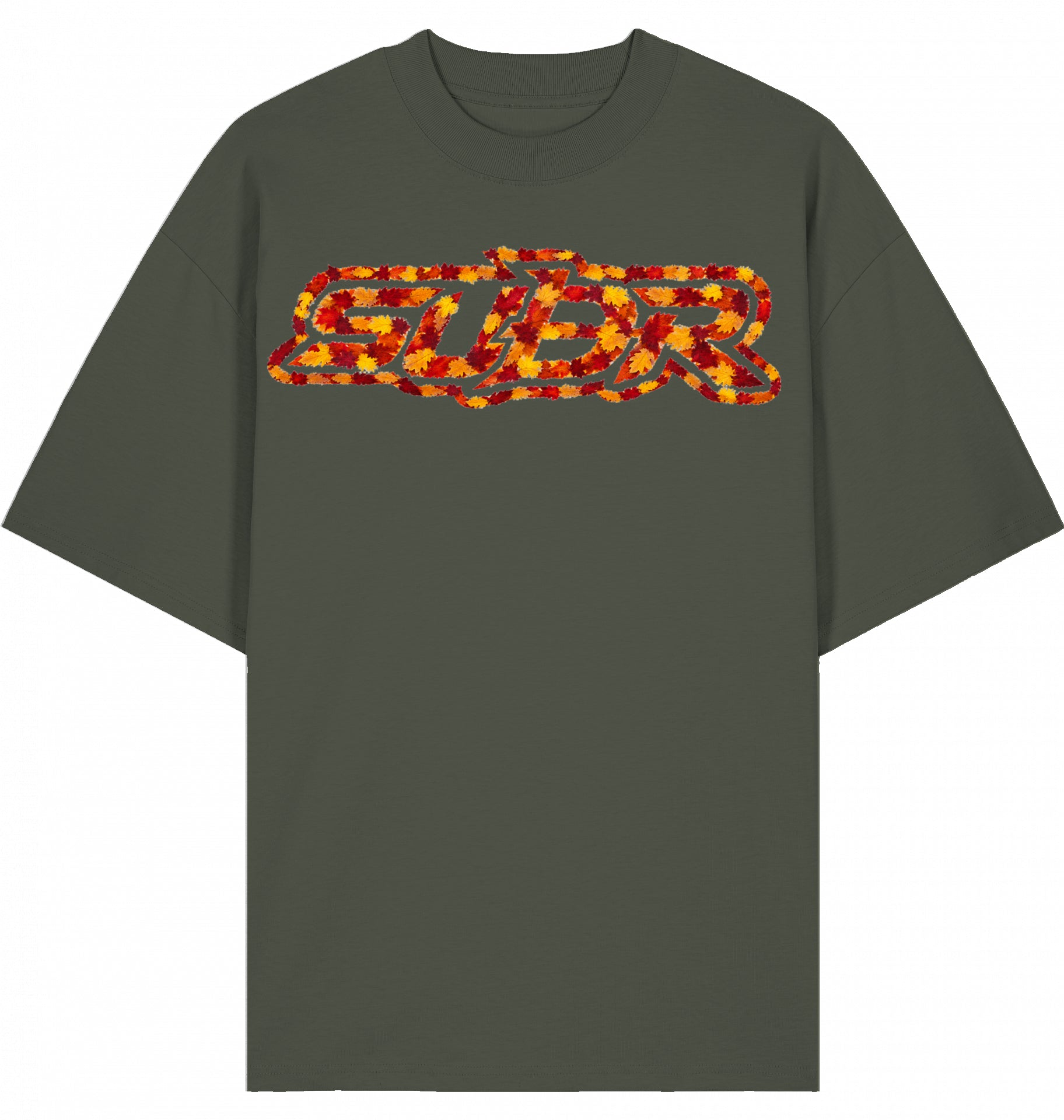 VESTR 07 Laub – Oversized Tee mit Print aus Herbstlaub von SUÐR
