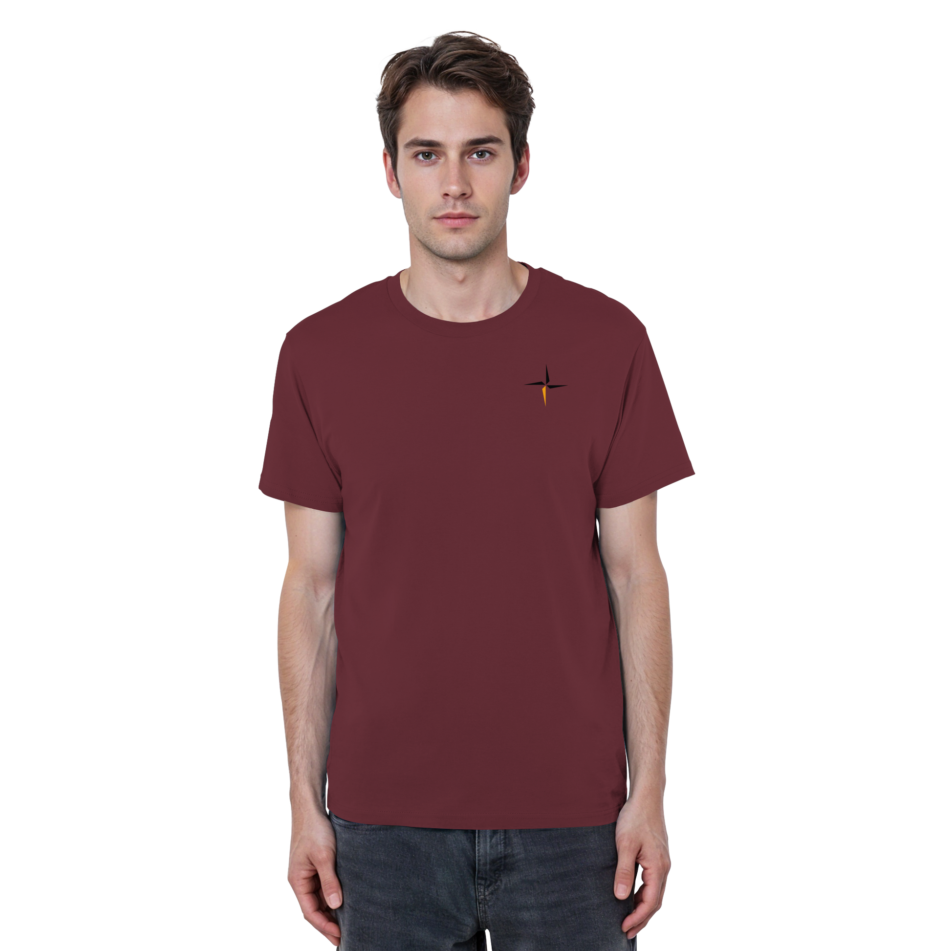 SUÐR-'26 Organic Basic Shirt – Burgundy | SUÐR Clothing