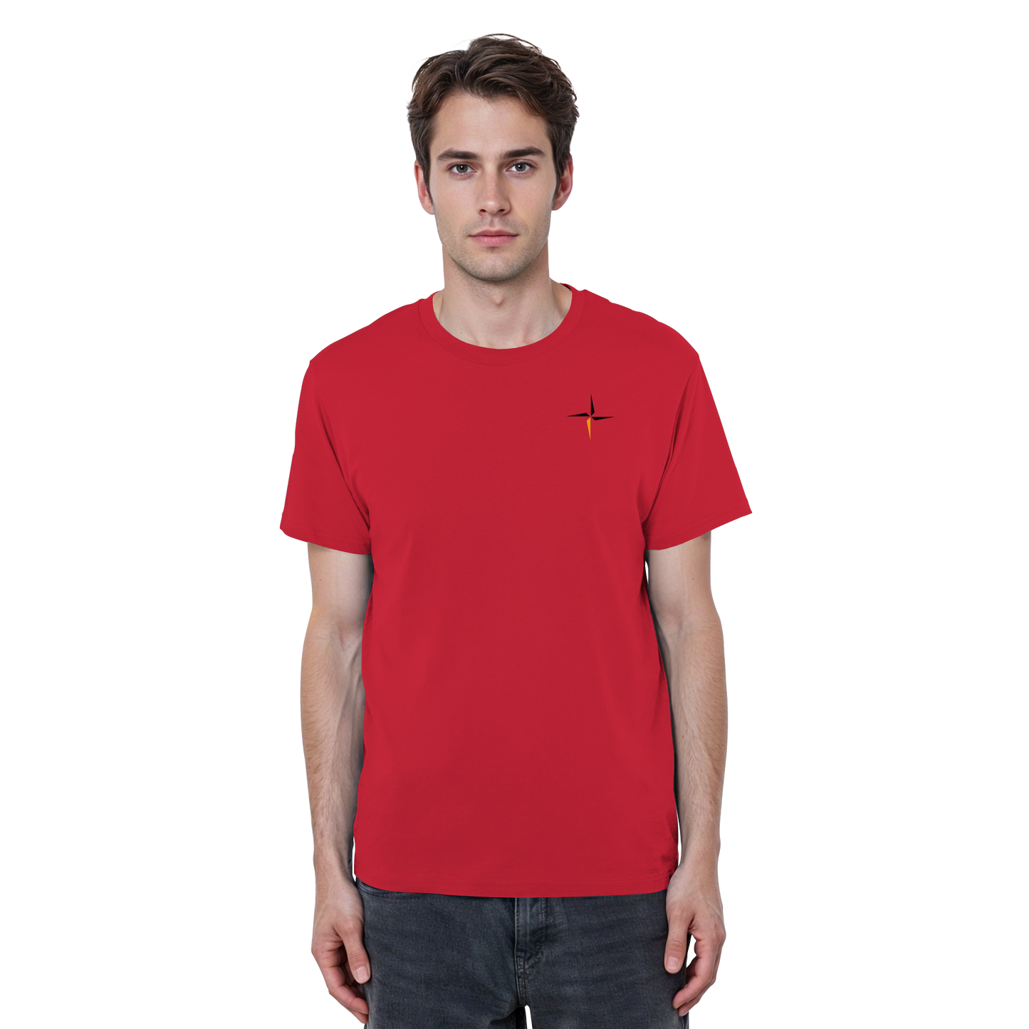 SUÐR-'26 Organic Basic Shirt – Red | SUÐR Clothing