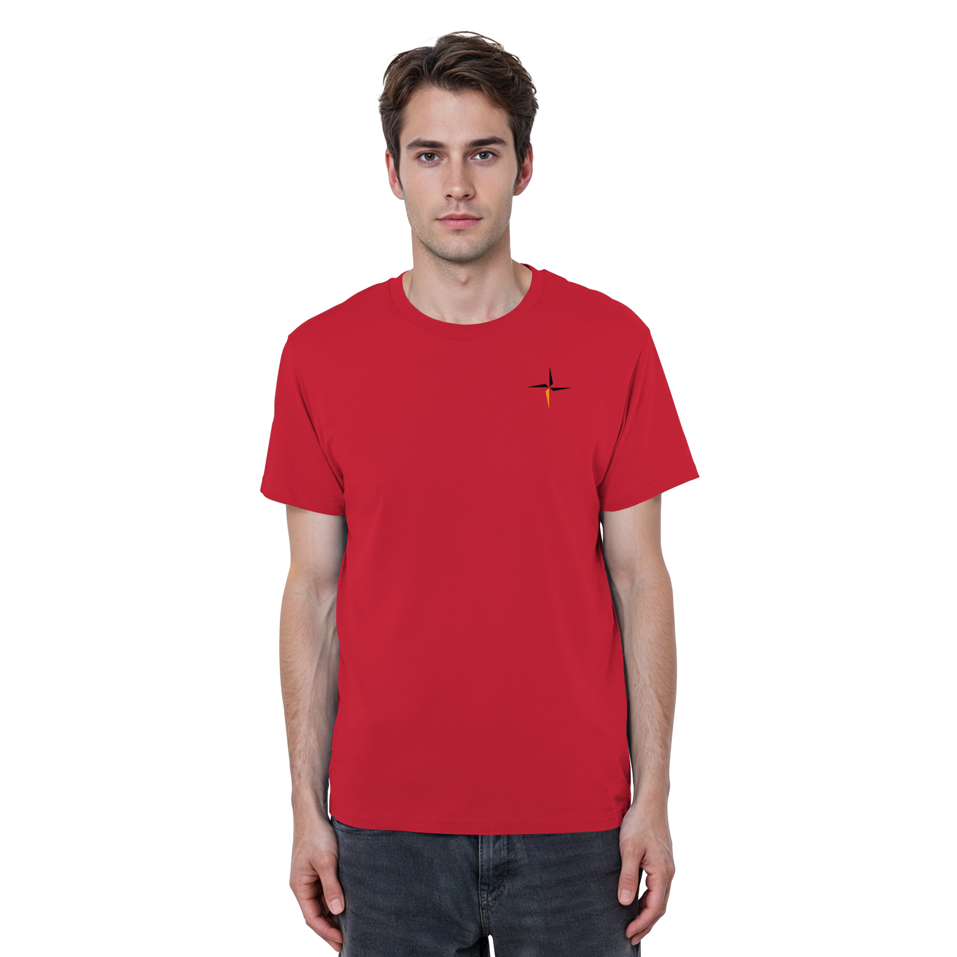 SUÐR-'26 Organic Basic Shirt – Red | SUÐR Clothing