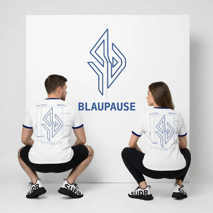 SUÐR Blaupause Ringer Tee