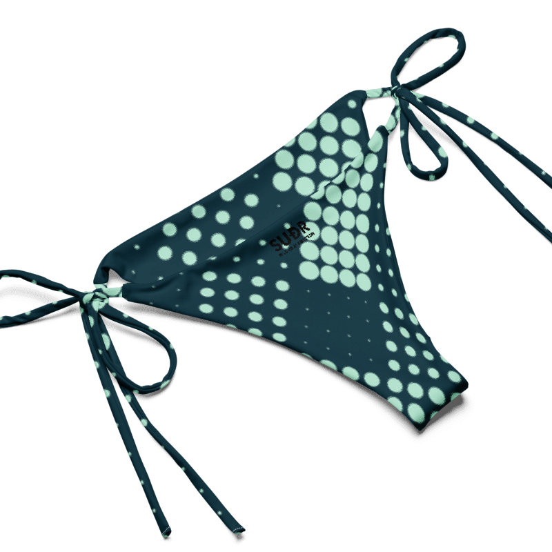 SUÐR-'26 String Bikini Dots Petrol – Bikini-Set in Petrol mit Mint-Punkten