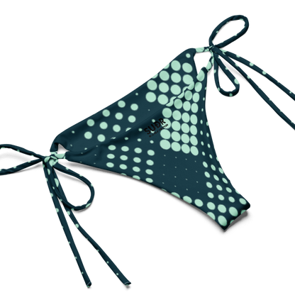 SUÐR-'26 String Bikini Dots Petrol – Bikini-Set in Petrol mit Mint-Punkten