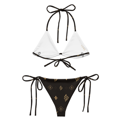 SUÐR Signature String Bikini Set – Braun/Gold