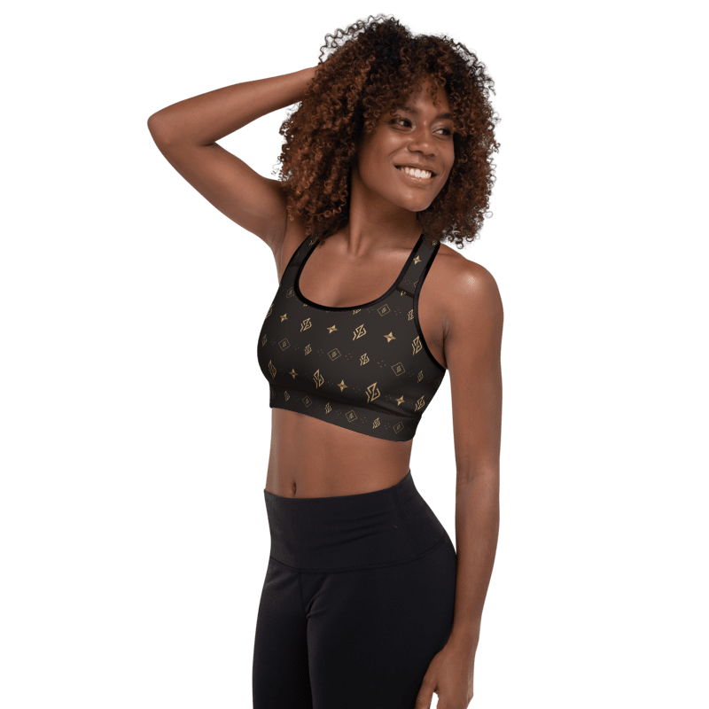 SUÐR Signature Sports Bra – Braun/Gold