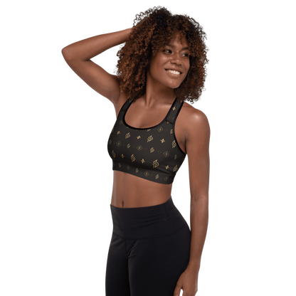 SUÐR Signature Sports Bra – Braun/Gold