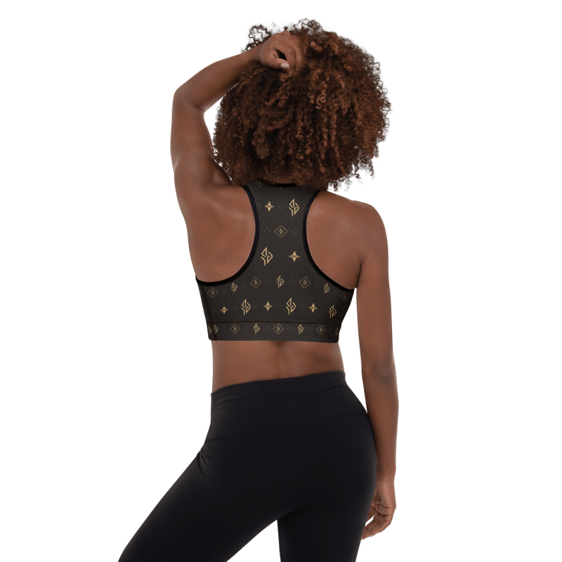 SUÐR Signature Sports Bra – Braun/Gold