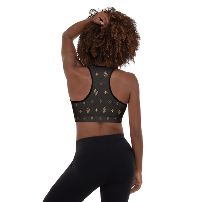 SUÐR Signature Sports Bra – Braun/Gold