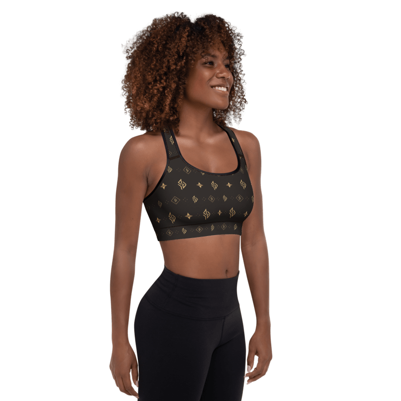 SUÐR Signature Sports Bra – Braun/Gold