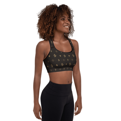 SUÐR Signature Sports Bra – Braun/Gold