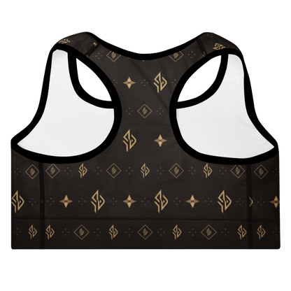 SUÐR Signature Sports Bra – Braun/Gold