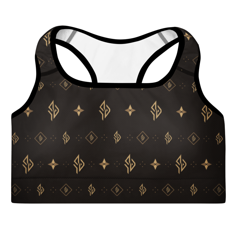SUÐR Signature Sports Bra – Braun/Gold