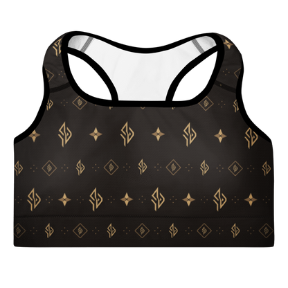 SUÐR Signature Sports Bra – Braun/Gold