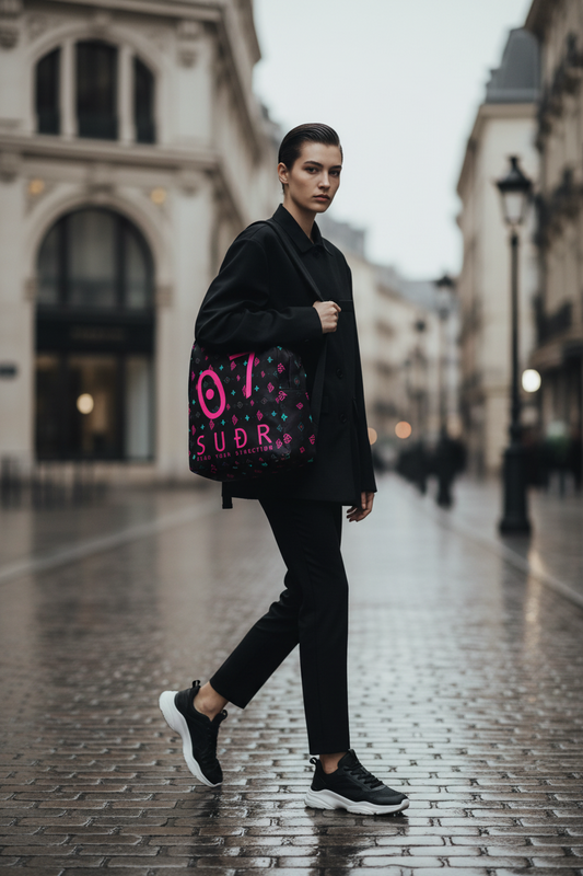 SUÐR 07 Backpack – Schwarz/Pink-Türkis