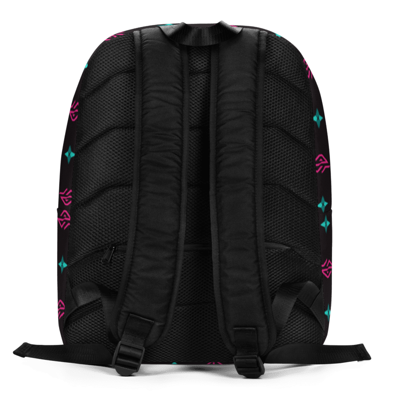 SUÐR Signature 07 Backpack – Schwarz/Pink-Türkis