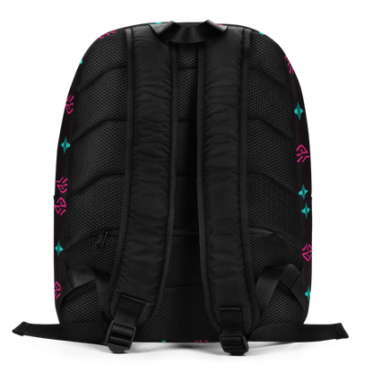SUÐR Signature 07 Backpack – Schwarz/Pink-Türkis