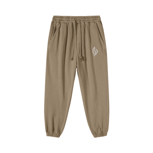 SUÐR Baggy Jogger Baumwolle – Baggy Jogger in Khaki, Vorderansicht