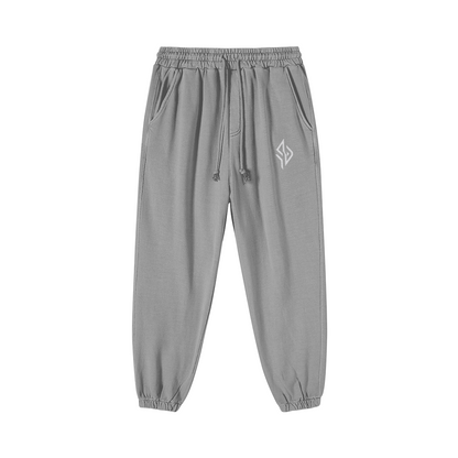 SUÐR Baggy Jogger Baumwolle – Baggy Jogger in Hellgrau, Vorderansicht